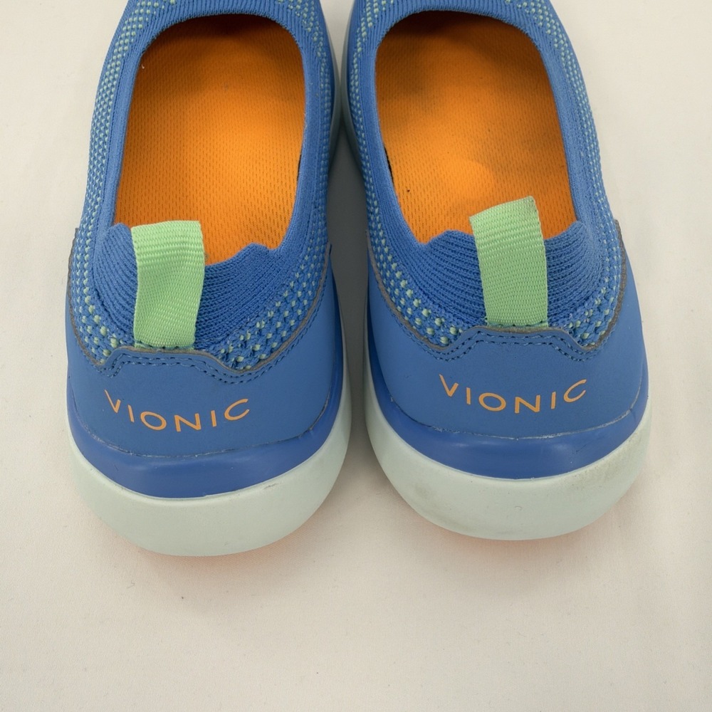 Vionic Kallie Shoes Womens 7.5 Light Blue Slip On Knit Walking Casual Sneakers - Picture 6 of 11
